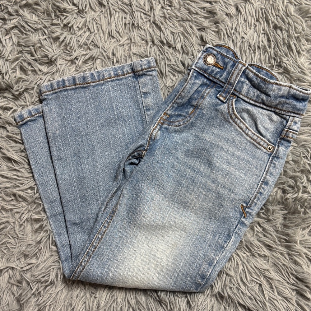 Blue Bootcut Stretch Jeans